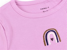 Name It pastel lavender regnbue rib top